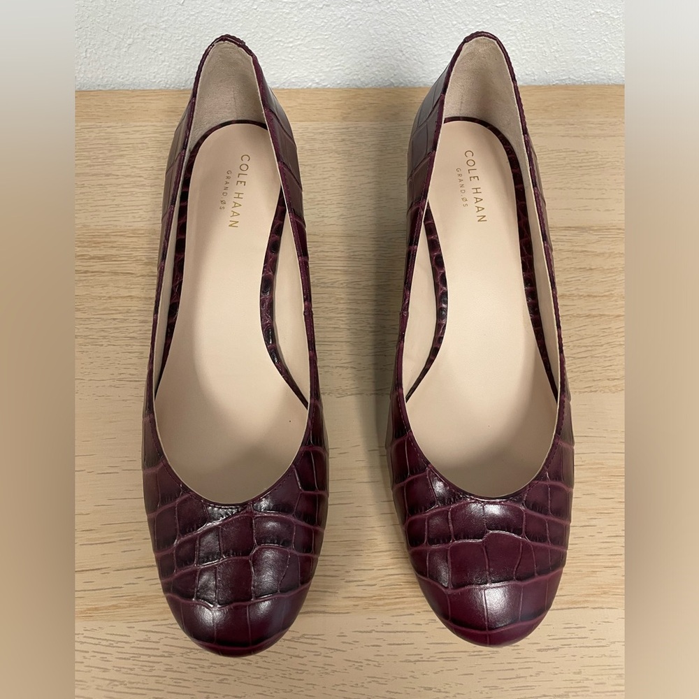 Cole Haan chunky heel pumps